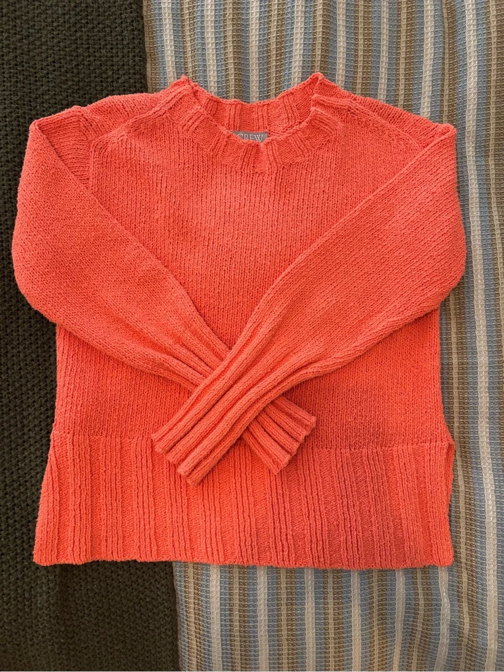J. Crew Coral Crewneck Knit Sweater